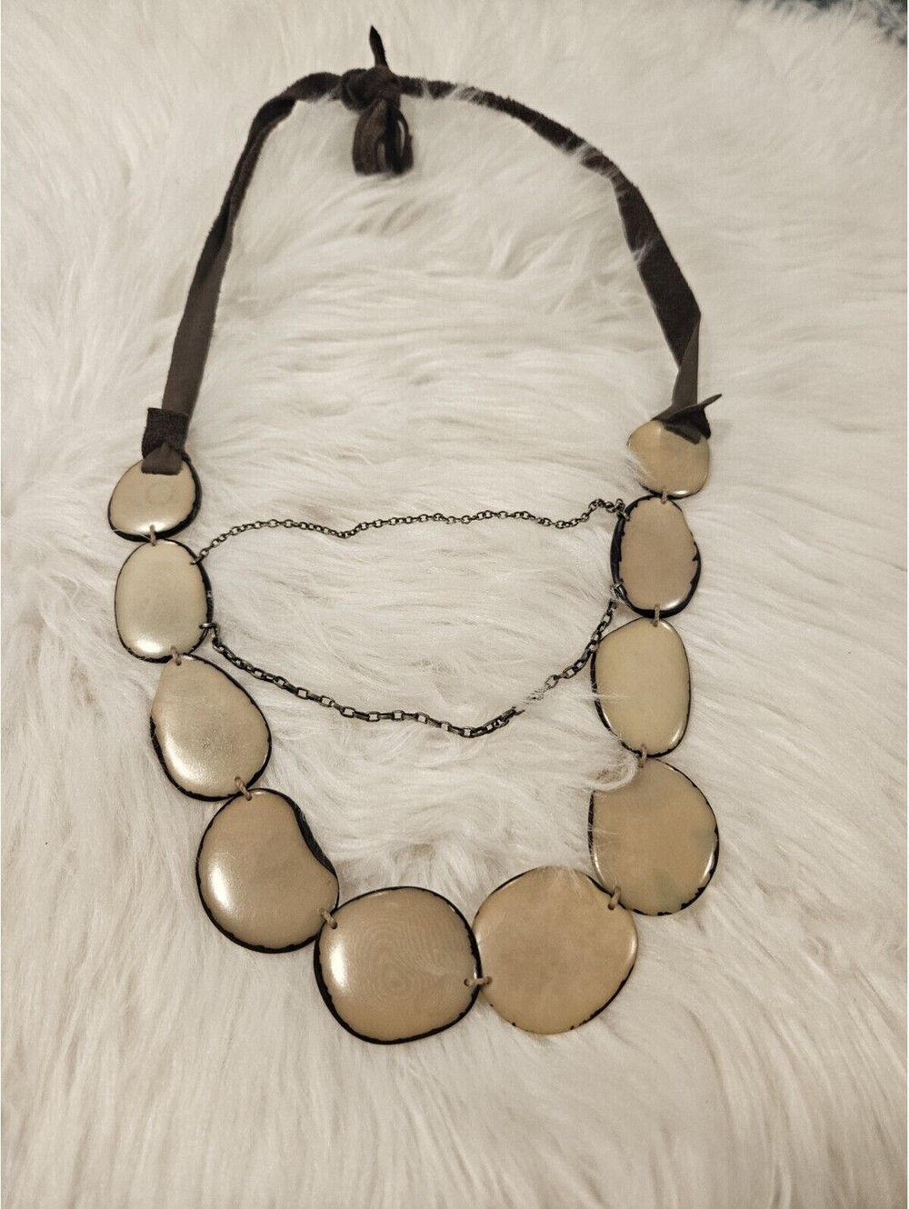 Anthropologie Andean Collection Tagua Necklace